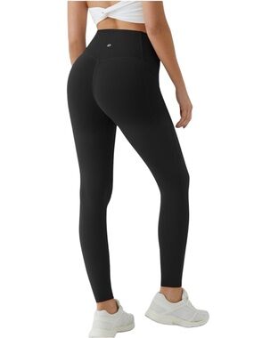 Halara Black Full Length Leggings Pockets Size Large